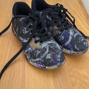 Black and Purple Patterned Sneakers